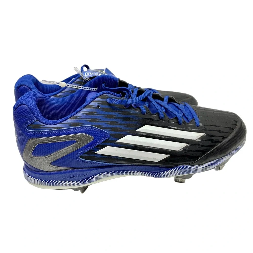 Baseball Cleats Adidas Sz 17 Power Alley 3 Blue Black White & Silver New w/o Box